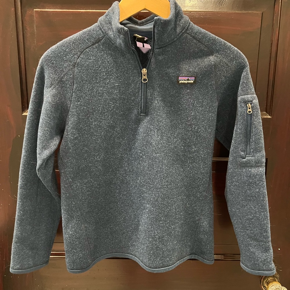 Kids Patagonia Navy Blue Quarter Zip Fleece
